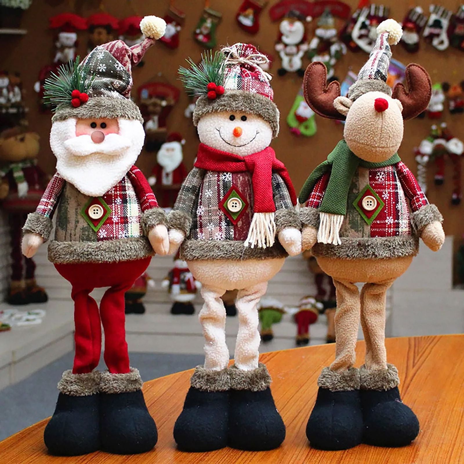 Telescopic Snowman Figure Christmas Decoration