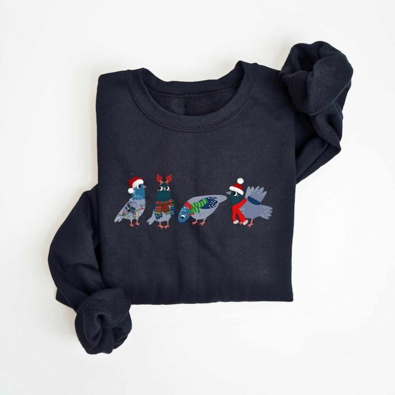 Christmas Pigeon Sweatshirt - Funny Bird Lover Gift