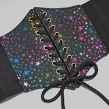 Gothic Plus Size Stretch Lace Cummerbund and Corset Belt