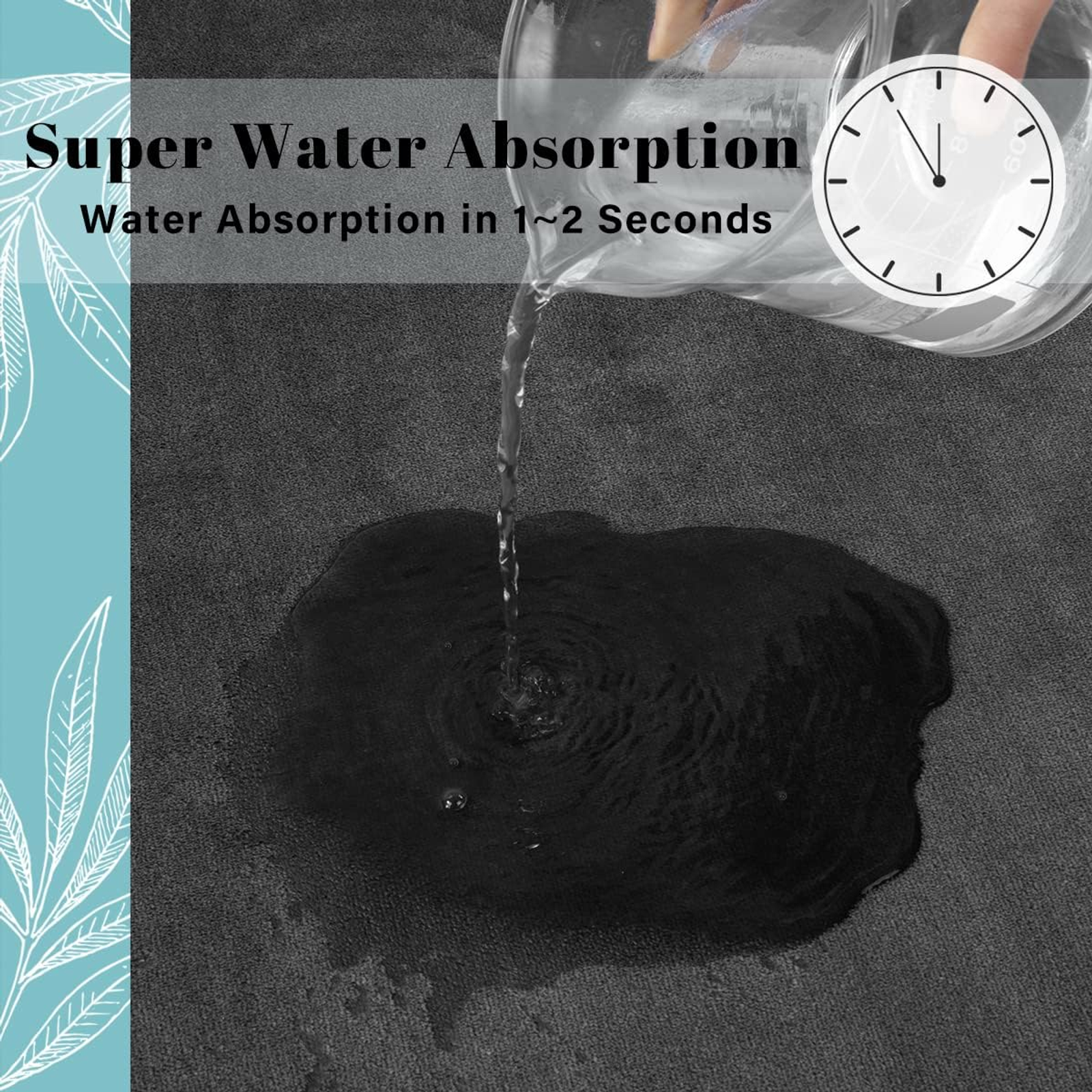 Super Absorbent Anti-Slip Coral Velvet Bath Mat