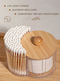 Dual Compartment Cotton Swab and Ball Organizer