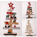 Wooden Christmas Tree Santa Claus DIY Decoration