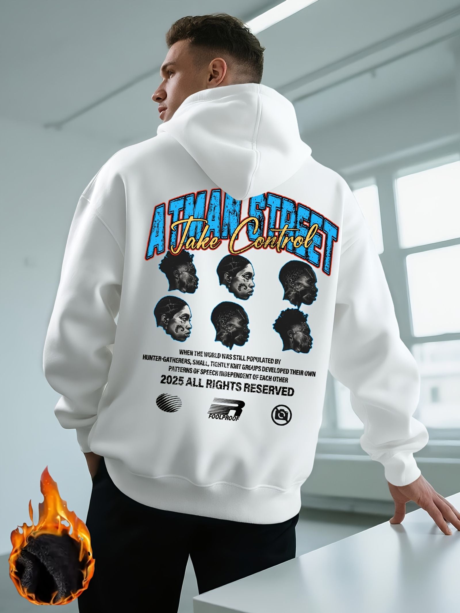 Vintage Y2K Hooded Sweatshirt for Men and Women