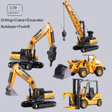 Mini Engineering Diecast Car Set - Construction Vehicles