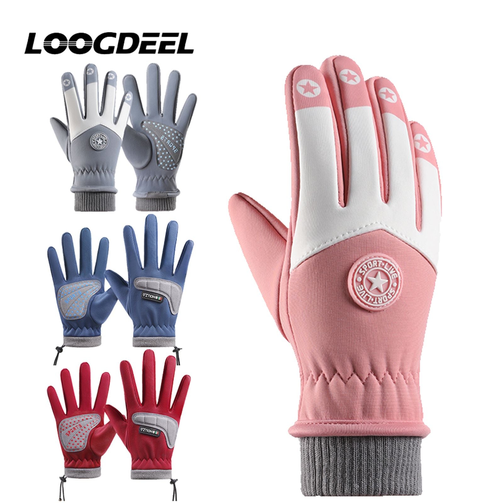 Kids' Thick Fleece Ski Gloves for Winter Activities