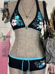 Vintage Floral Print Bikini Cutie Set