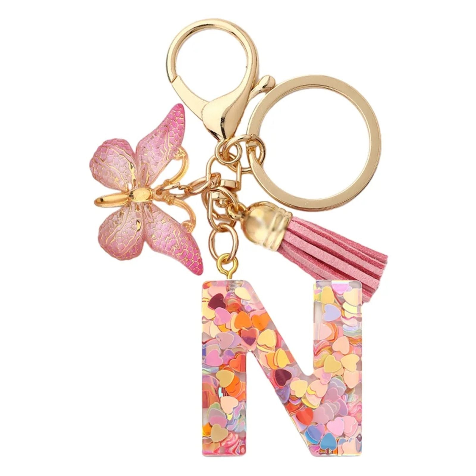 A-Z Letters Keychain Metal Holder for Women