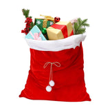 Large Red Santa Gift Bags with Drawstring for Holiday Parties