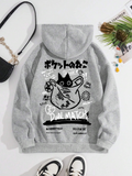 Cute Cat Cartoon Printed Sweatshirt for Women