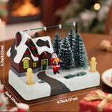 Christmas Village Scene Collectible with Lights and Trees