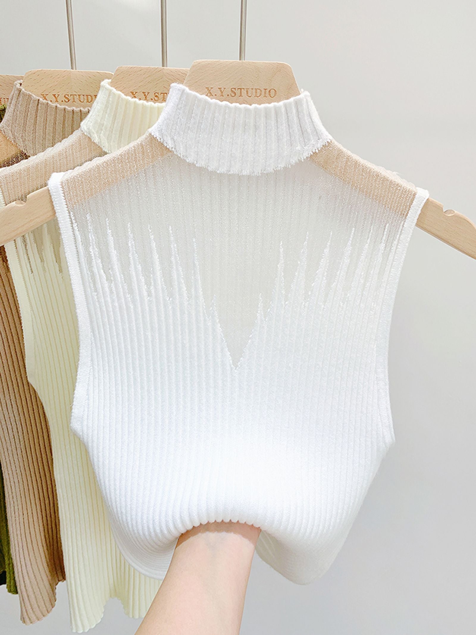 Y2K Mesh Knitted Tank Top for Women