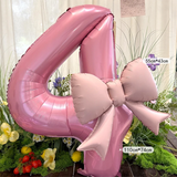 40-Inch Pink Bowknot Aluminum Foil Balloons