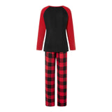 Christmas Family Pajamas Set with Hat and Buffalo Plaid Pants