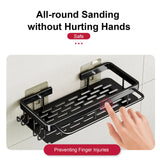 No Drill Wall Mounted Bathroom Shelf - Aluminum Corner Rack