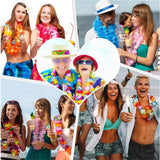 Hawaiian Flower Wreath Necklace - Tropical Party Decor