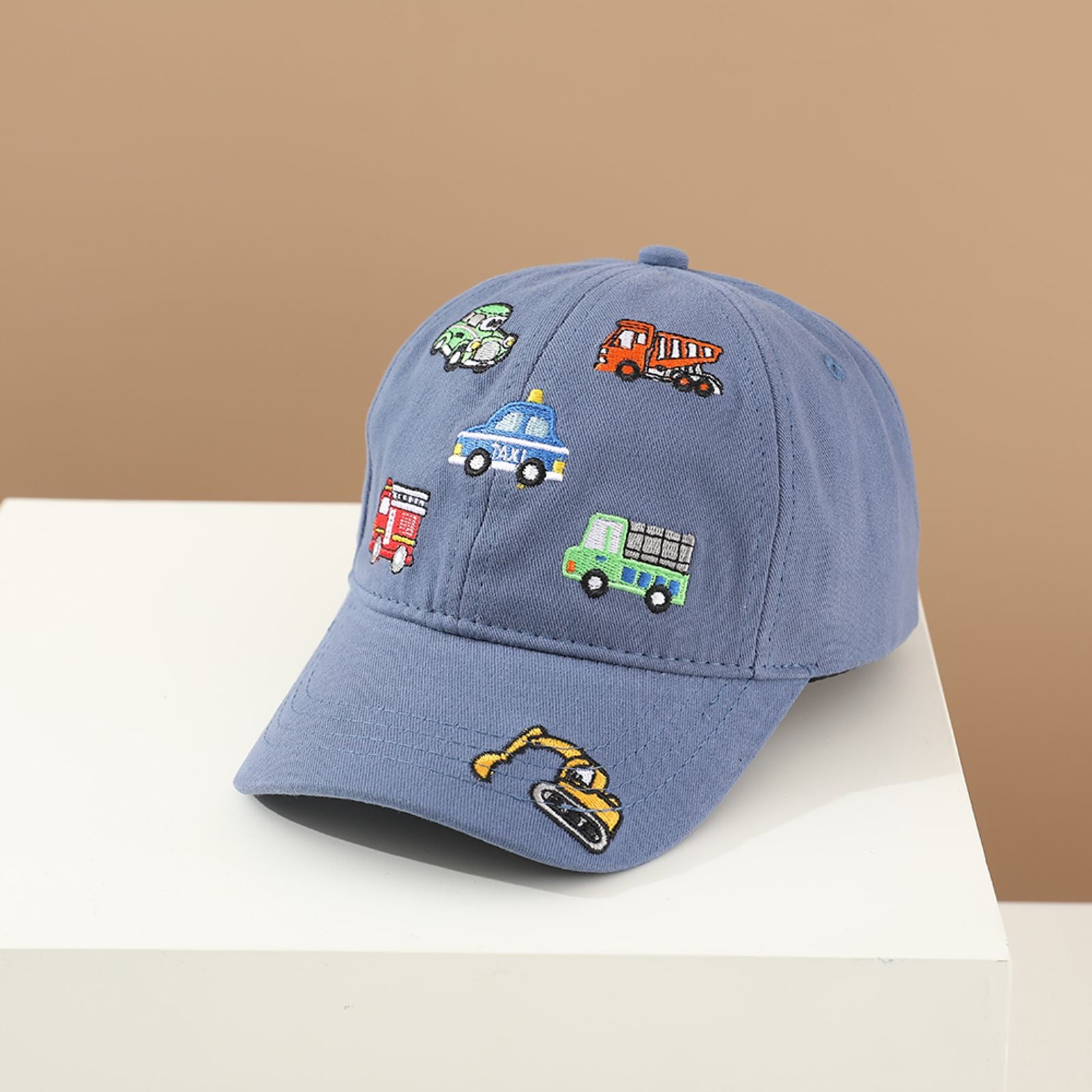 Spring Kids Baseball Cap with Car Embroidery