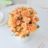 Artificial Rose Hydrangea Bouquet for Home and Events