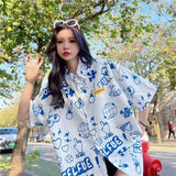 Loose Short Sleeve Hawaiian Beach Shirt for Couples