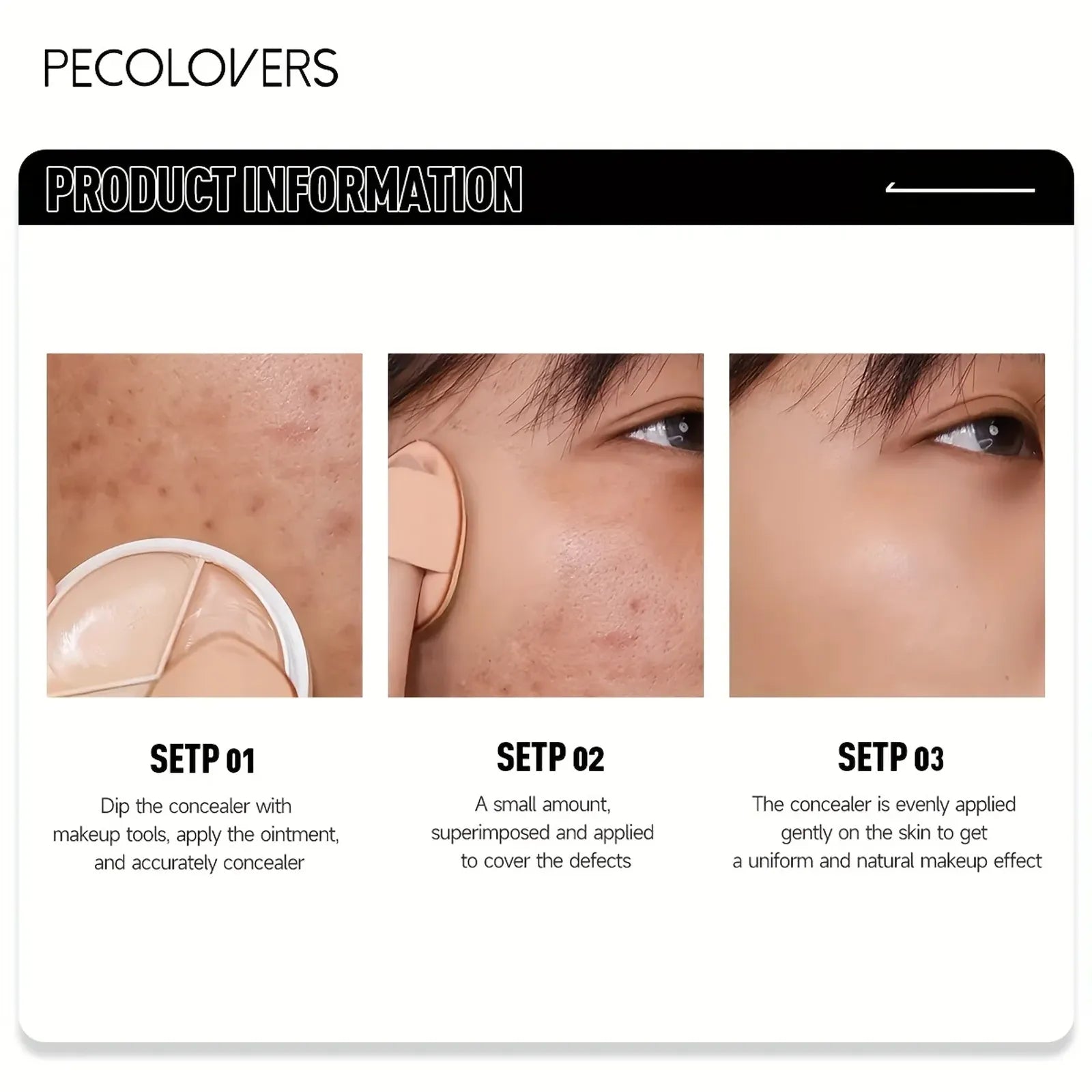 Long-lasting Moisturizing Concealer - Waterproof, Lightweight