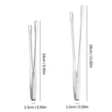 304 Stainless Steel Long Handle Non-Slip Barbecue Tongs