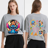 Disney Lilo and Stitch Ohana Print Cotton T-Shirt for Women