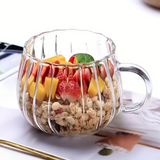 Pumpkin Striped Glass Cup Set - 450ml