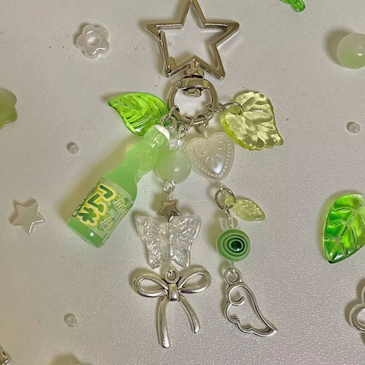 Aesthetic Y2K Green Melon Soda Keychain