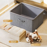 Foldable Cationic Fabric Storage Box with Soft Lid