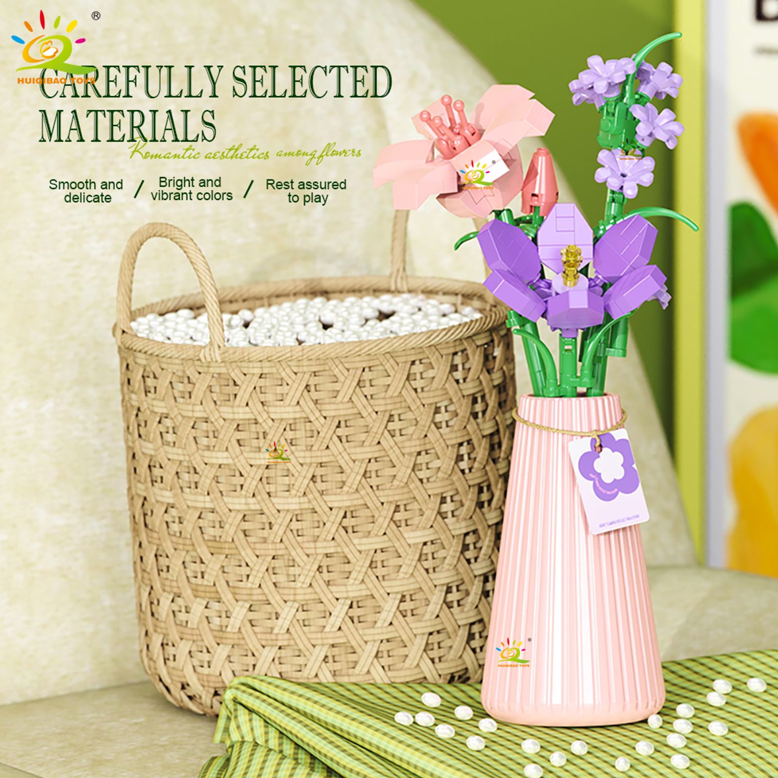 Eternal Flower Bouquet Building Block Model