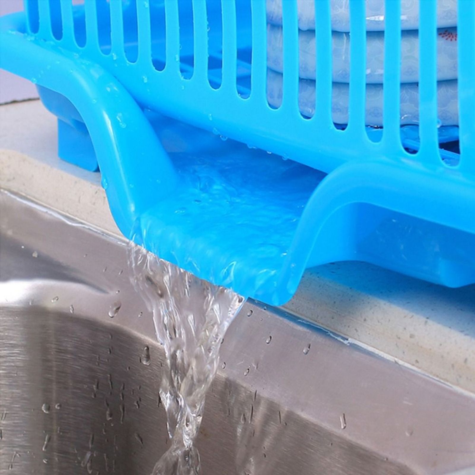Dish Drying Rack with Drain Board for Kitchen Utensils