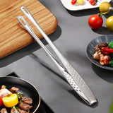 304 Stainless Steel Long Handle Non-Slip Barbecue Tongs