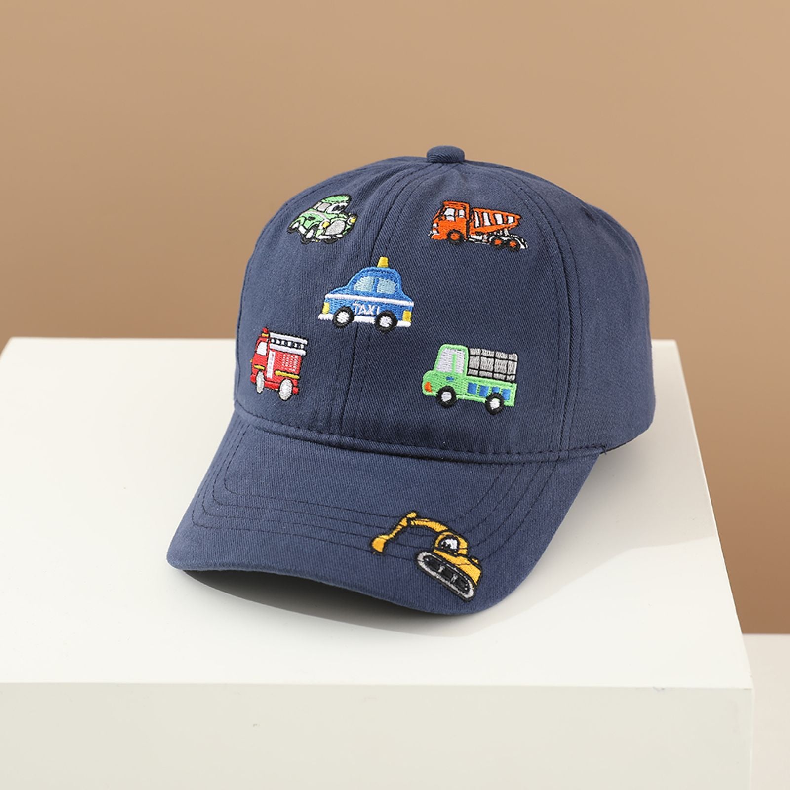 Spring Kids Baseball Cap with Car Embroidery