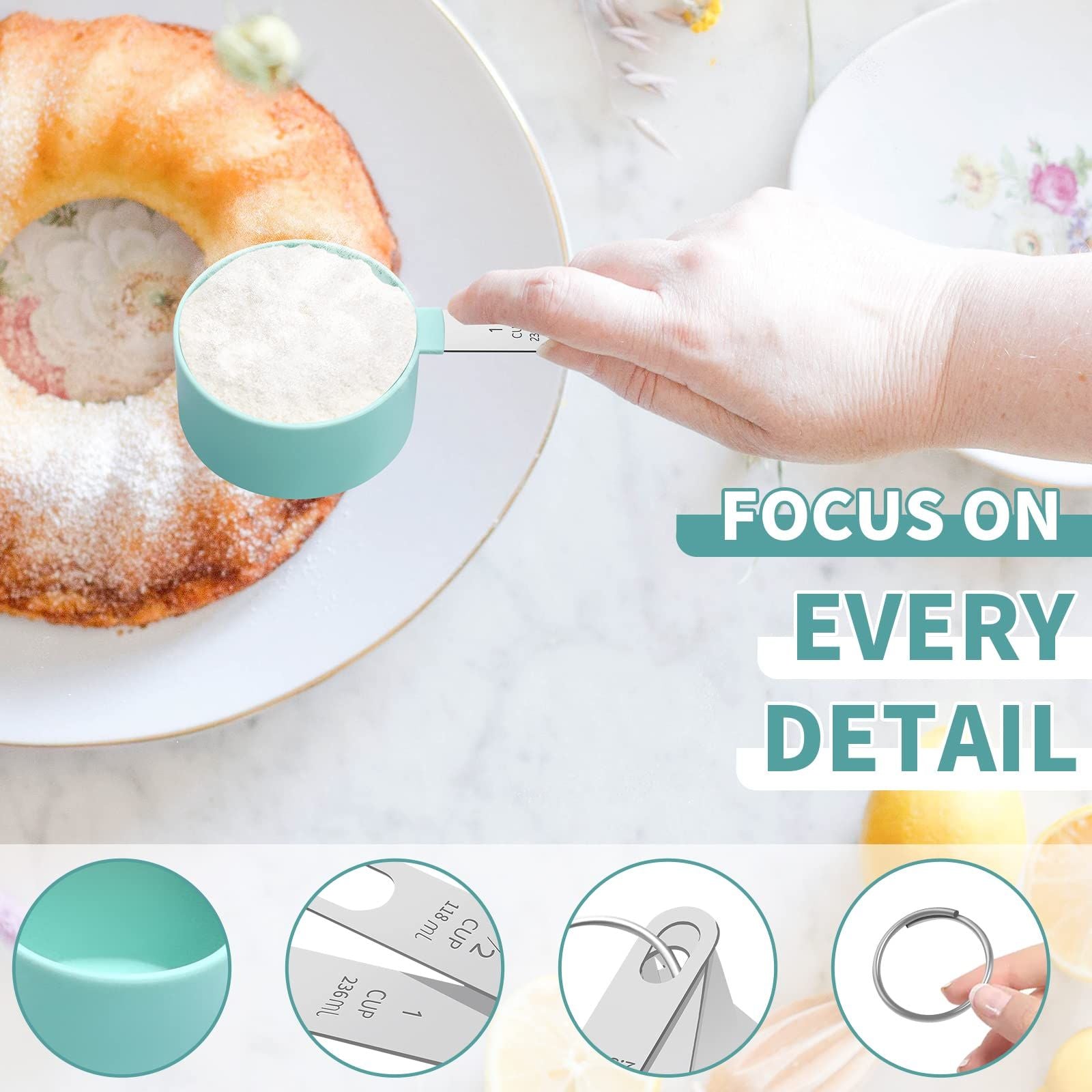 Multipurpose Measuring Spoon and Cup Set for Baking