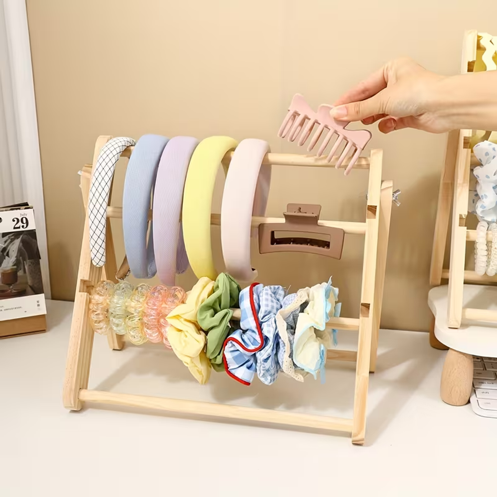 Solid Wood Multi-Layer Jewelry Display Rack