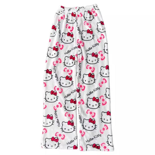 2026 Flannel Kuromi Sleeping Pants - Casual Loose Fit
