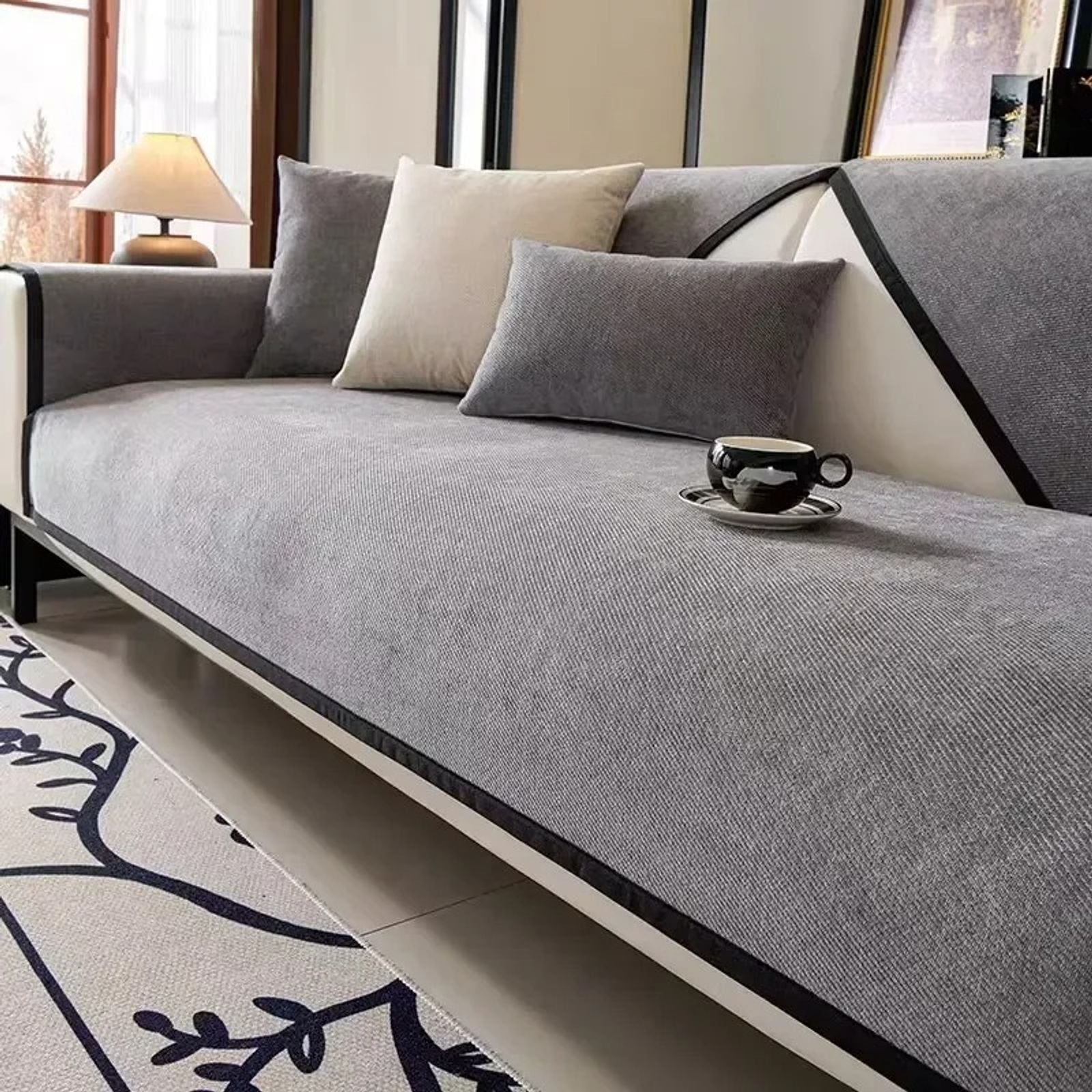 Nordic Minimalist Chenille Non-Slip Sofa Pad