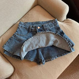 Women's Summer High-Waisted Double-Layer Ruffle Mini Skirt