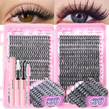 DIY Lash Extension Kit with 720pcs Lash Clusters