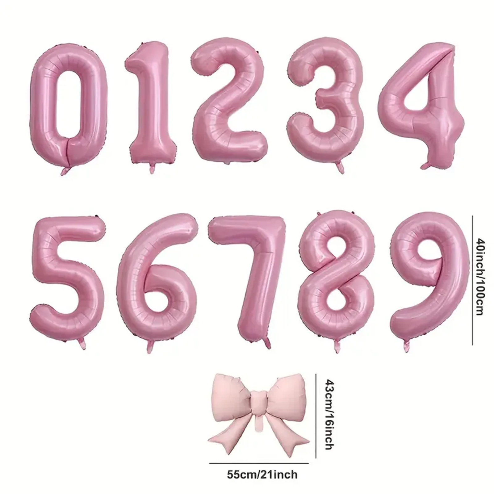 40-Inch Pink Bowknot Aluminum Foil Balloons