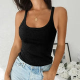 Versatile Round Neck Solid Top T-Shirt for Women