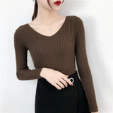 Women’s Knitted V-Neck Pullover Sweater