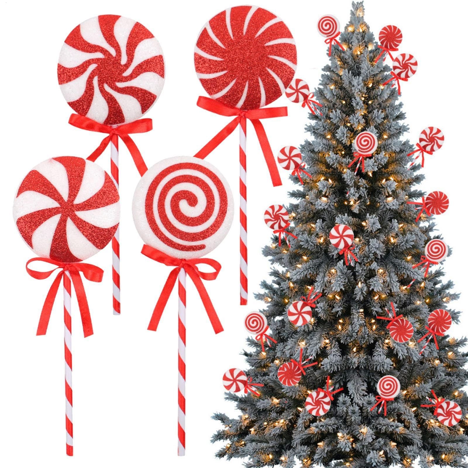 4pcs DIY Christmas Tree Lollipop Decoration Set