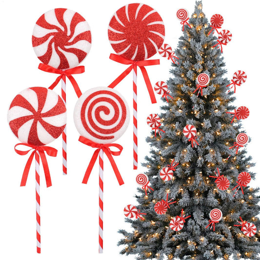 4pcs DIY Christmas Tree Lollipop Decoration Set