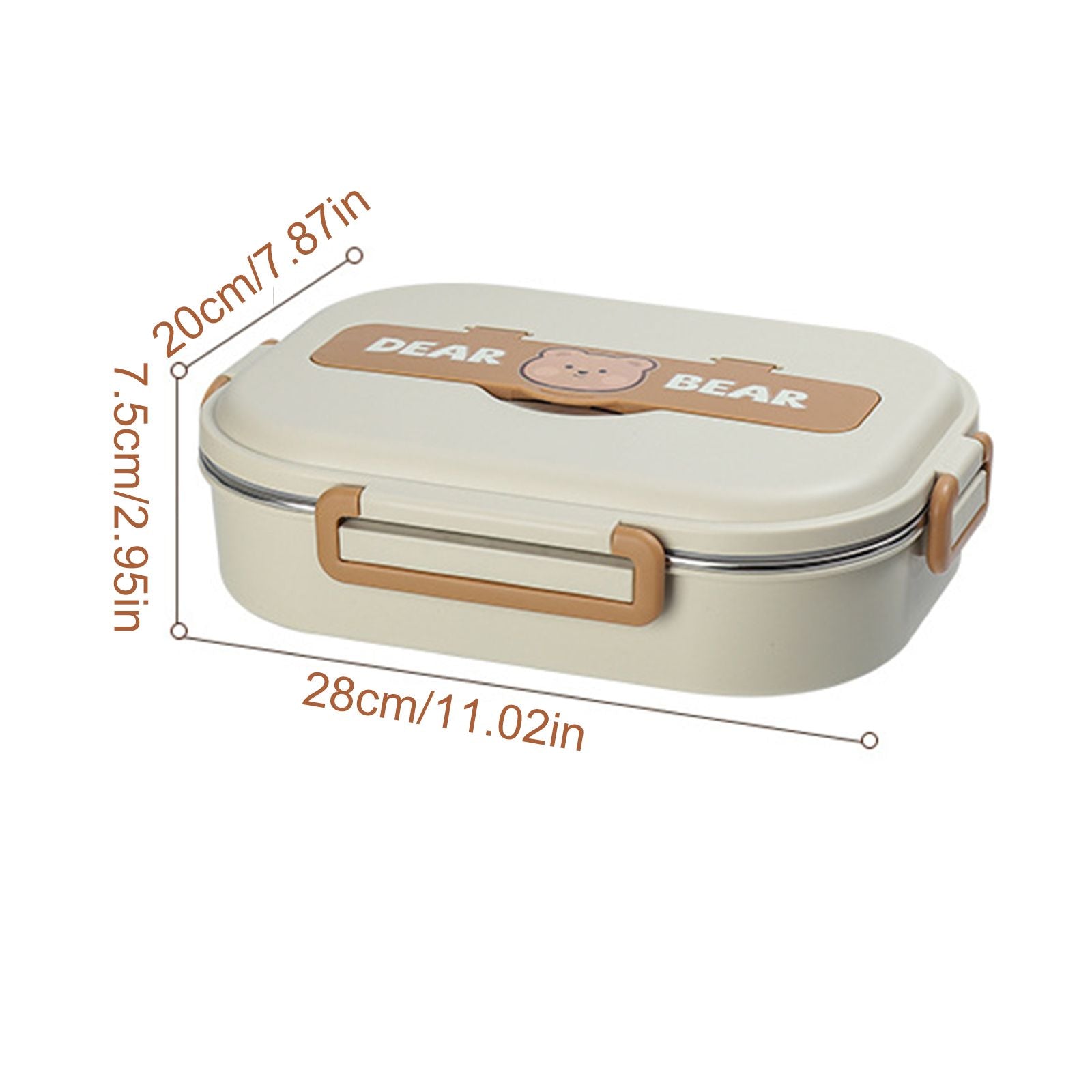 304 Stainless Steel Leak-proof Lunchbox with 4 Compartments