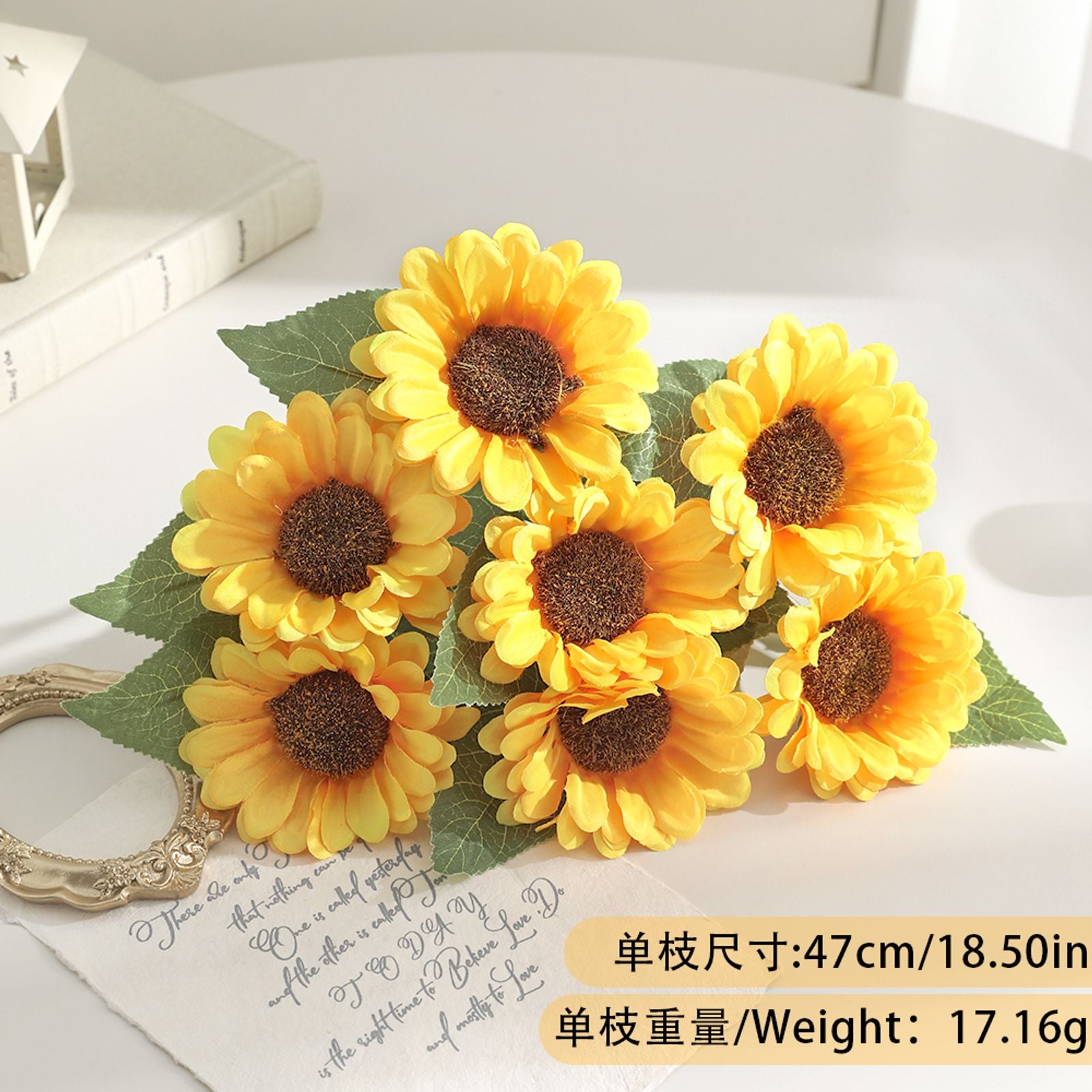 Sunflower Artificial Flower Bouquet for Home and Wedding Decor