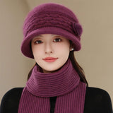 Women's Foldable Knitted Bucket Hat for Winter Travel