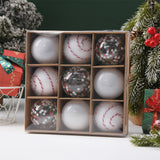 9 Pcs Gold Christmas Ball Decor Set - Shatterproof Hanging Balls