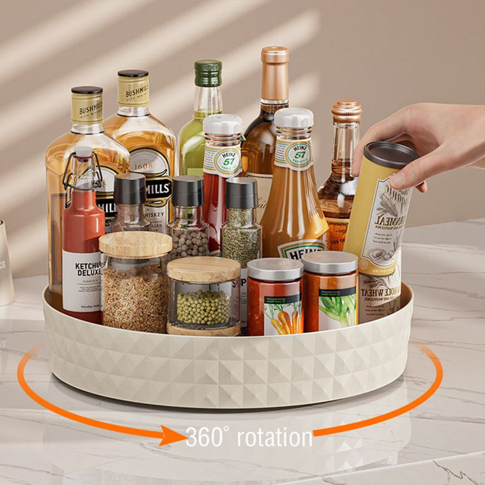360° Rotating Kitchen Storage Spice Rack