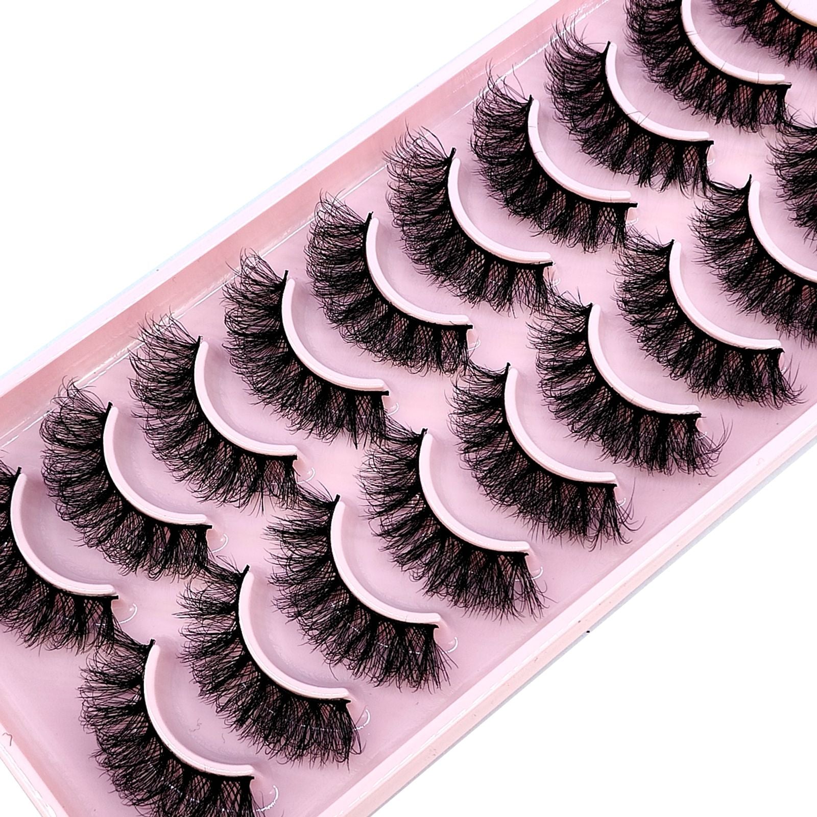 3D Faux Mink Hair False Eyelashes - Natural Crisscross Lashes