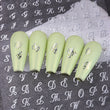 4pcs Alphabet Nail Stickers - Roman Letter Design